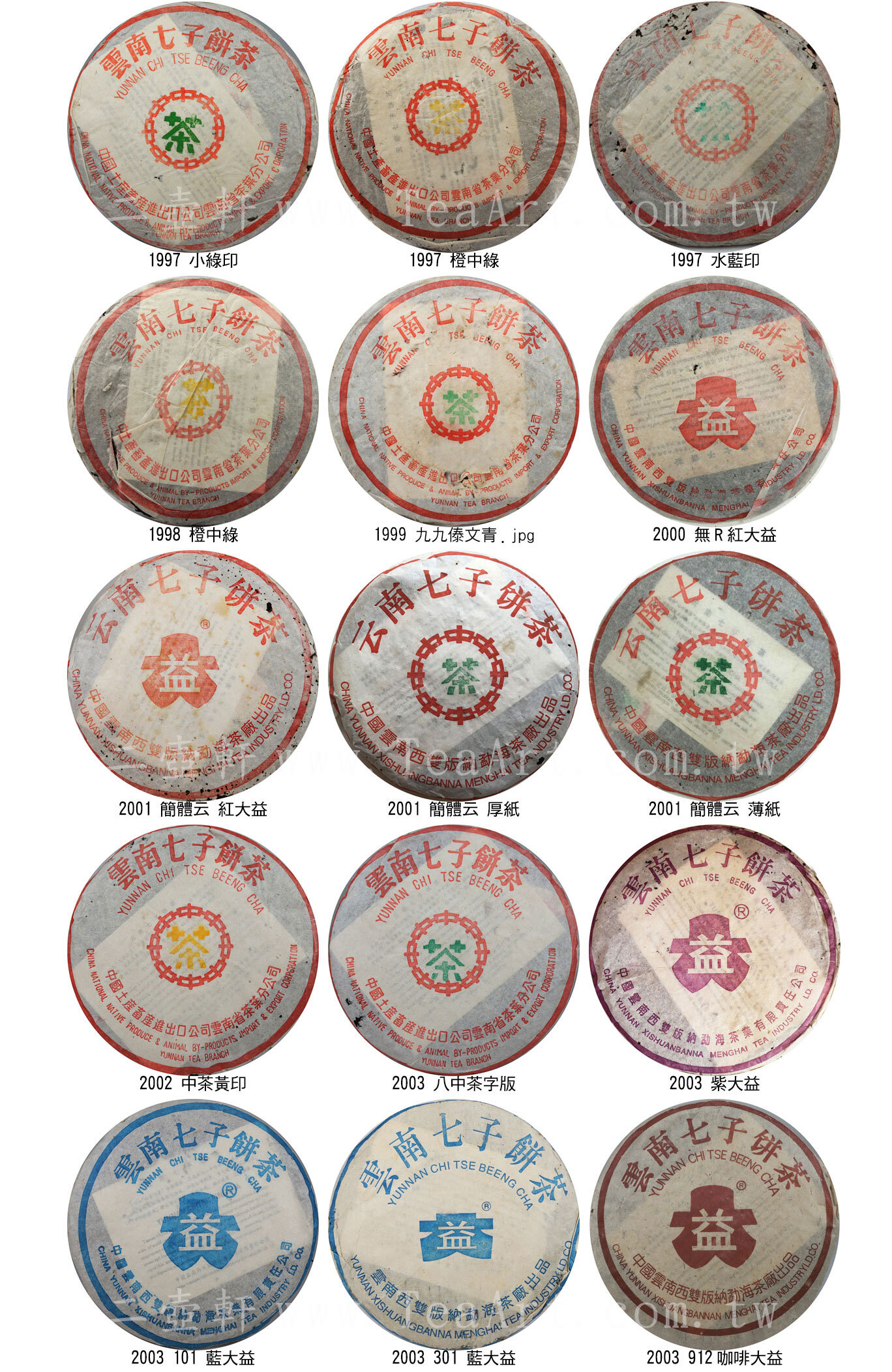7542自1975年至今普洱茶生茶標竿，王者地位、傳世歷史、款款經典、代代相傳。