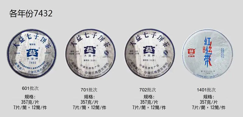 2007年7432-701普洱茶,大益勐海茶廠7432 701青餅