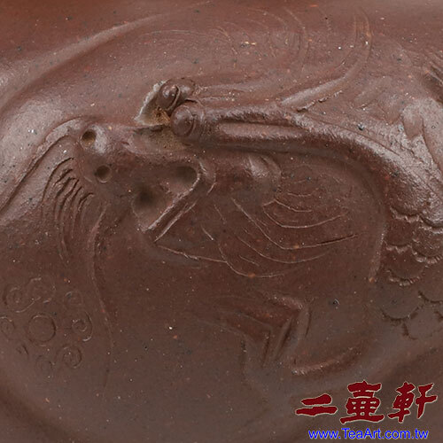 紫砂黑星土魚化龍壺80年代中國宜興一廠原礦紫砂壺