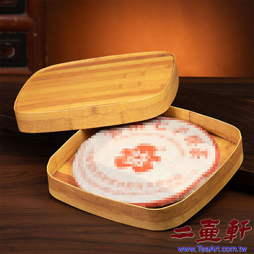 方形竹紋普洱茶圓盒 普洱茶樣版盒