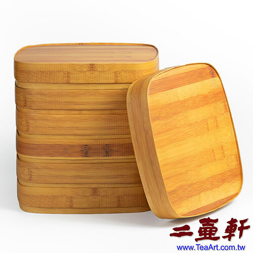 方形竹紋普洱茶圓盒 普洱茶樣版盒
