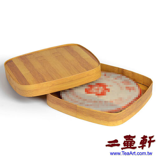 方形竹紋普洱茶圓盒 普洱茶樣版盒