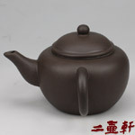 黑泥標準水平側把八杯紫砂壺,,80年代中國宜興老一廠紫砂壺,早期老茶壺