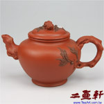 紅泥梅報春,中國宜興一廠紫砂壺,早期老壺